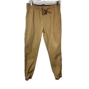 GAP Men's Lived-In Khaki Joggers S Stretch Twill Chino Pants Tan Gorpcore Casual